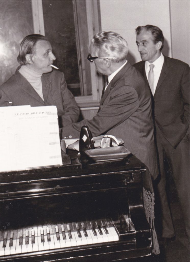 Benedetti Michelangeli insieme a Mario e Silvio Pedrotti