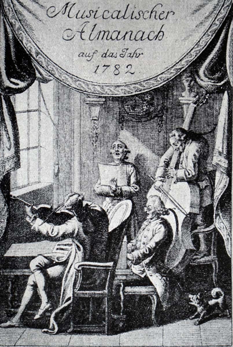 IL “GIUSTO MOVIMENTO” Coperchio di un almanacco musicale per l’anno 1782, da Johann Friedrich Reichardt (1752-1814) un compositore tedesco.